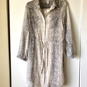 Grey/cream snakeskin dress small petite